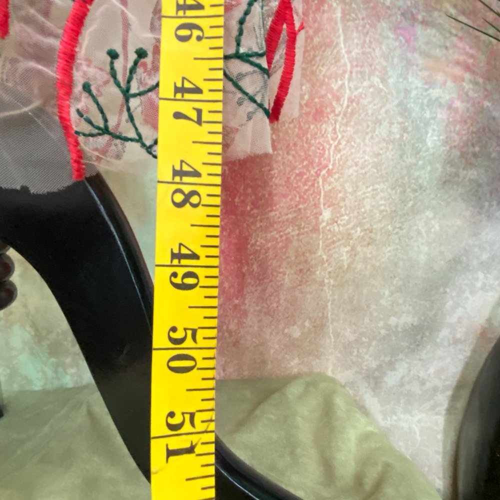 📌Simgent Mesh Dress Embroidery Flower Elegant Festive Lace Dress - Picture 8 of 16